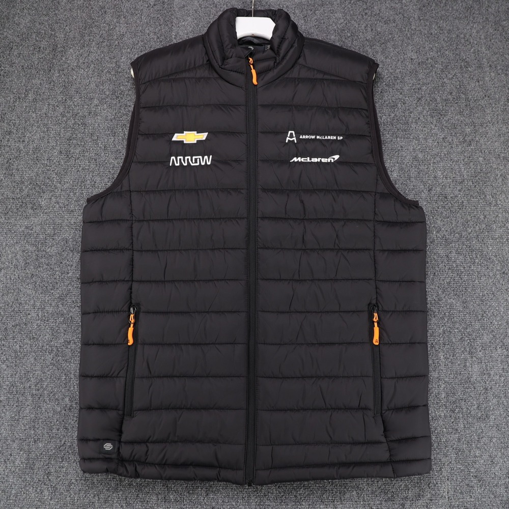 McLaren SP Racing Vest Mens Large Black Chevrolet Puffer Stormtech Arrow AFV-1